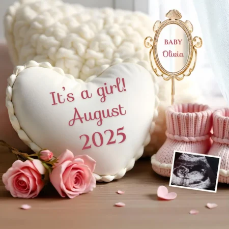 It’s a Girl Digital Pregnancy Announcement
