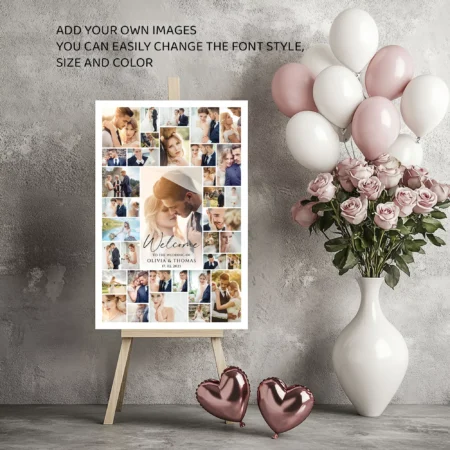 Modern Wedding Photo Collage